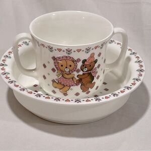 Sanford bone China dancing bears toddler meal set baby gift